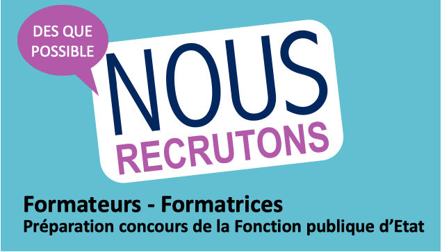 Nous recrutons des formateurs(trices)